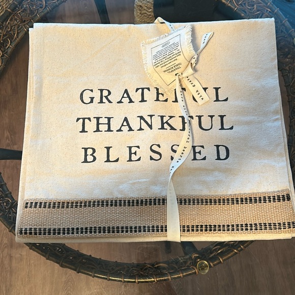 Table runner grateful thank you blessed MUD PIE - Picture 2 of 5